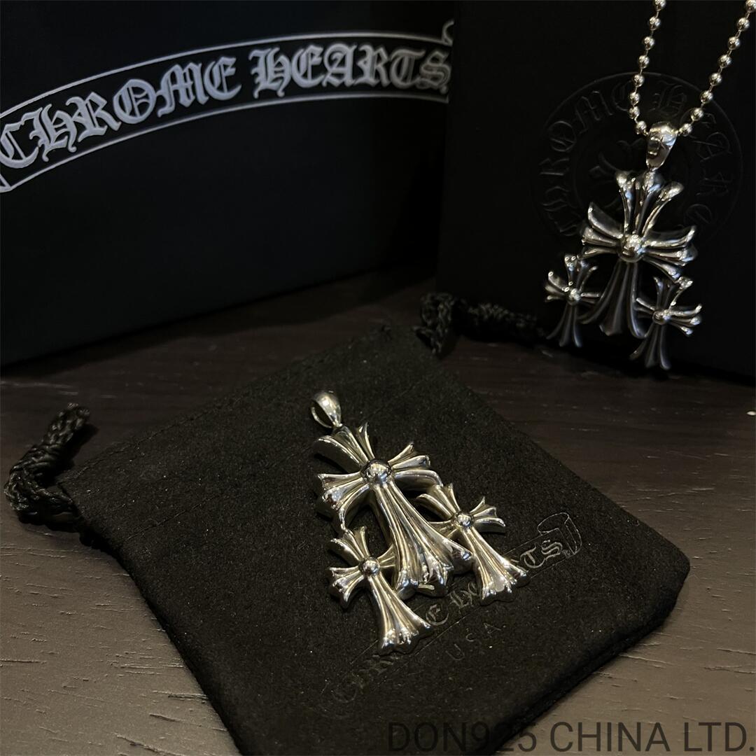 CHROME HEARTS Cemetery Cut Out Necklace (with Ball Chain)