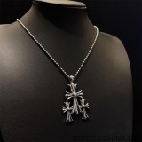 CHROME HEARTS Cemetery Cut Out Necklace (with Ball Chain)