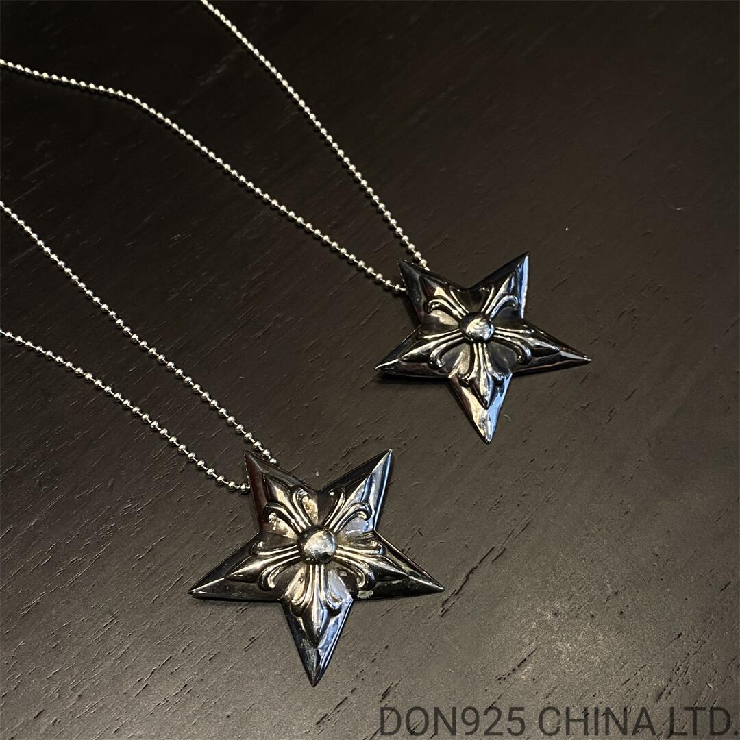 CHROME HEARTS Large 5 Point Star Necklace (with Ball Chain)