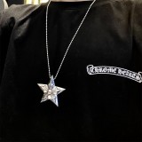 CHROME HEARTS Large 5 Point Star Necklace (with Ball Chain)