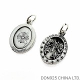 CHROME HEARTS Oval Angel Medallion Necklace (with Ball Chain)