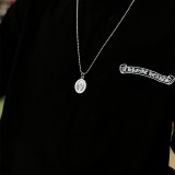 CHROME HEARTS Oval Angel Medallion Necklace (with Ball Chain)