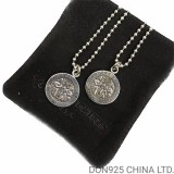 CHROME HEARTS FUCK YOU Dagger Medallion Necklace (with Ball Chain)