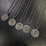 CHROME HEARTS FUCK YOU Dagger Medallion Necklace (with Ball Chain)