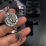 CHROME HEARTS Cross Angel Medallion Necklace (with Ball Chain)