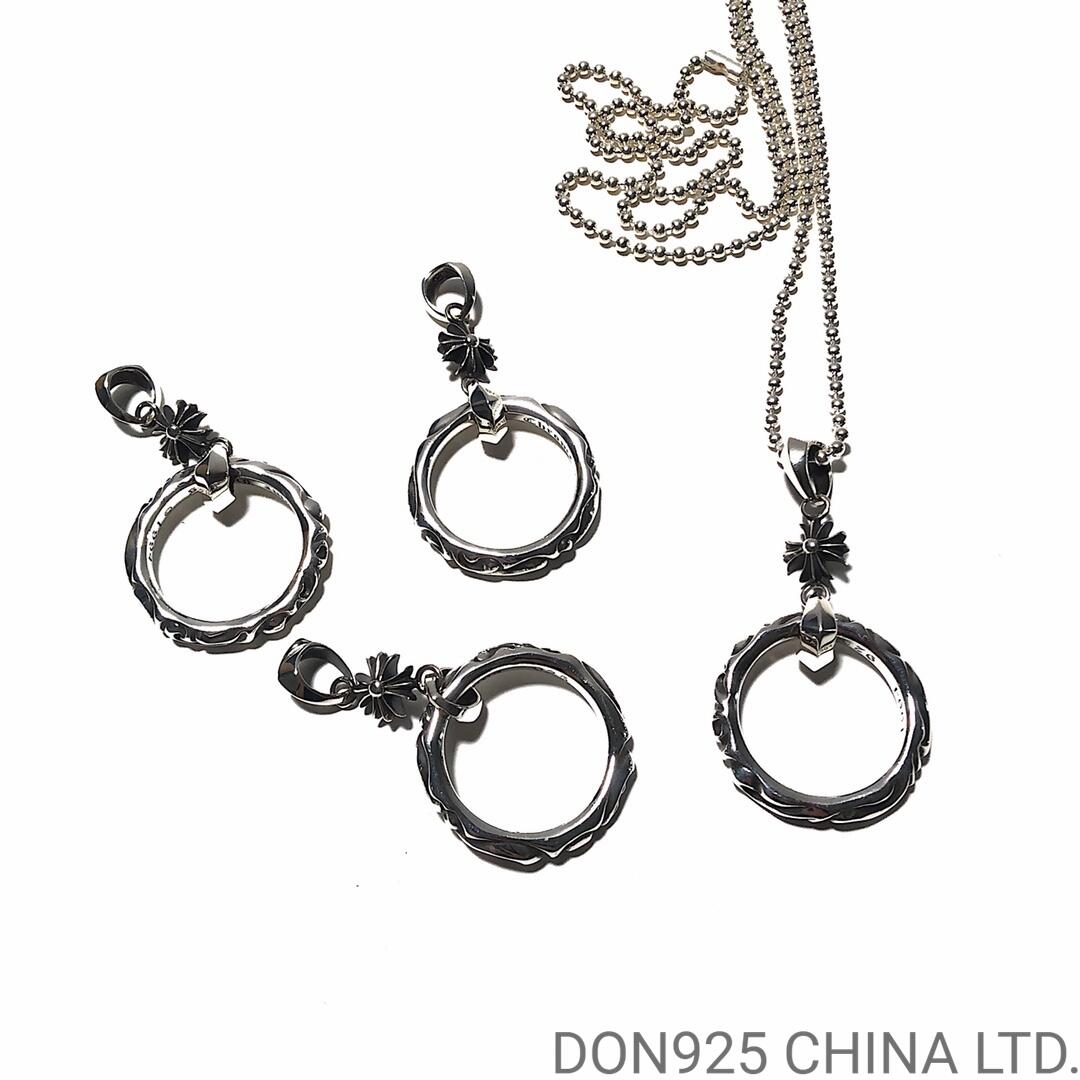 CHROME HEARTS Scroll Band Necklace (with Ball Chain)