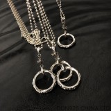 CHROME HEARTS Scroll Band Necklace (with Ball Chain)