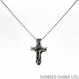 CHROME HEARTS Vulcan Cross Necklace (with Ball Chain)