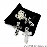 CHROME HEARTS Vulcan Cross Necklace (with Ball Chain)