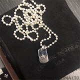 CHROME HEARTS Tiny Star Dog Tag Necklace (with Ball Chain)