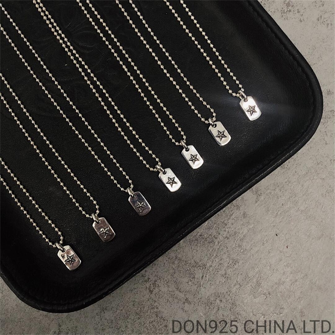 CHROME HEARTS Tiny Star Dog Tag Necklace (with Ball Chain)