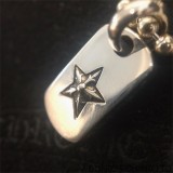 CHROME HEARTS Tiny Star Dog Tag Necklace (with Ball Chain)