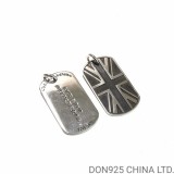 CHROME HEARTS GOD SAVE STEVE JONES UNION JACK Dog Tag Necklace