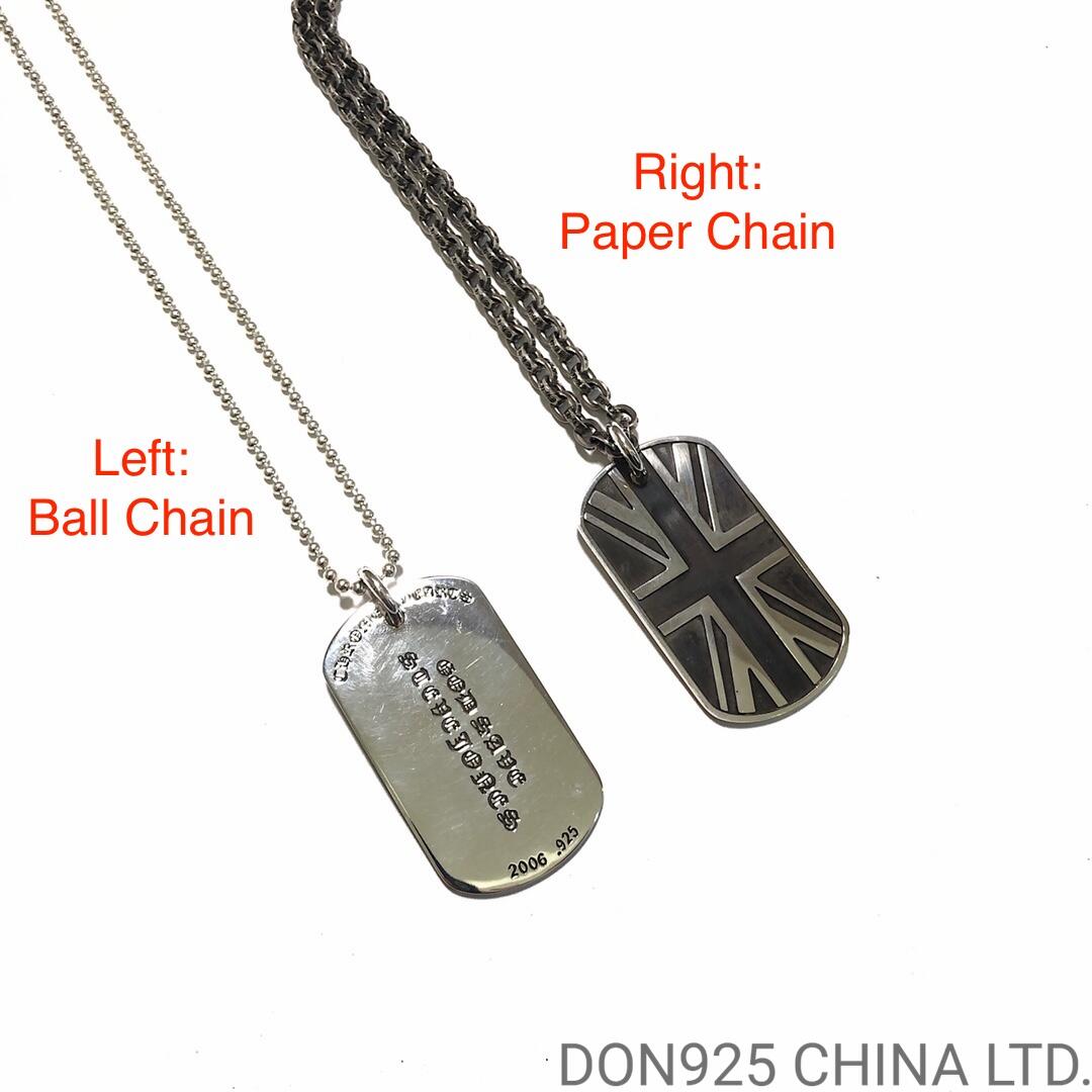 CHROME HEARTS GOD SAVE STEVE JONES UNION JACK Dog Tag Necklace