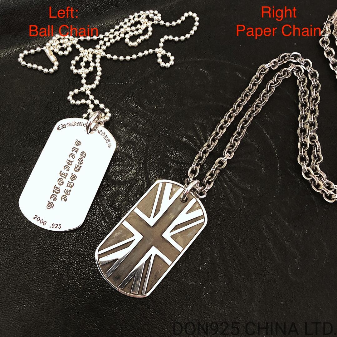 CHROME HEARTS GOD SAVE STEVE JONES UNION JACK Dog Tag Necklace