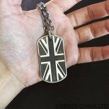 CHROME HEARTS GOD SAVE STEVE JONES UNION JACK Dog Tag Necklace