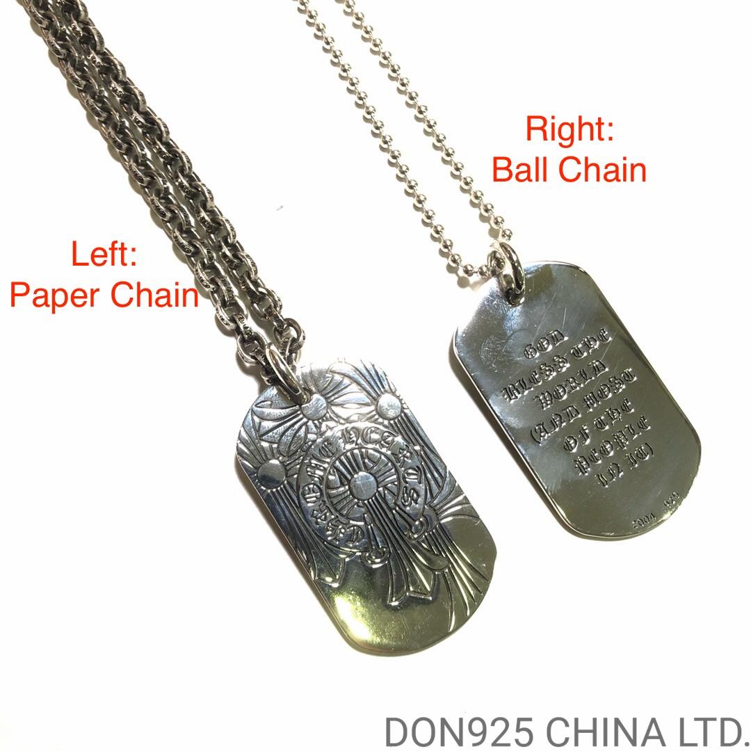 CHROME HEARTS GOD BLESS THE WORLD Dog Tag Necklace