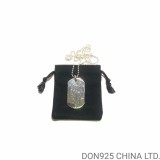 CHROME HEARTS GOD BLESS THE WORLD Dog Tag Necklace