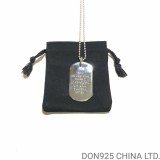 CHROME HEARTS GOD BLESS THE WORLD Dog Tag Necklace