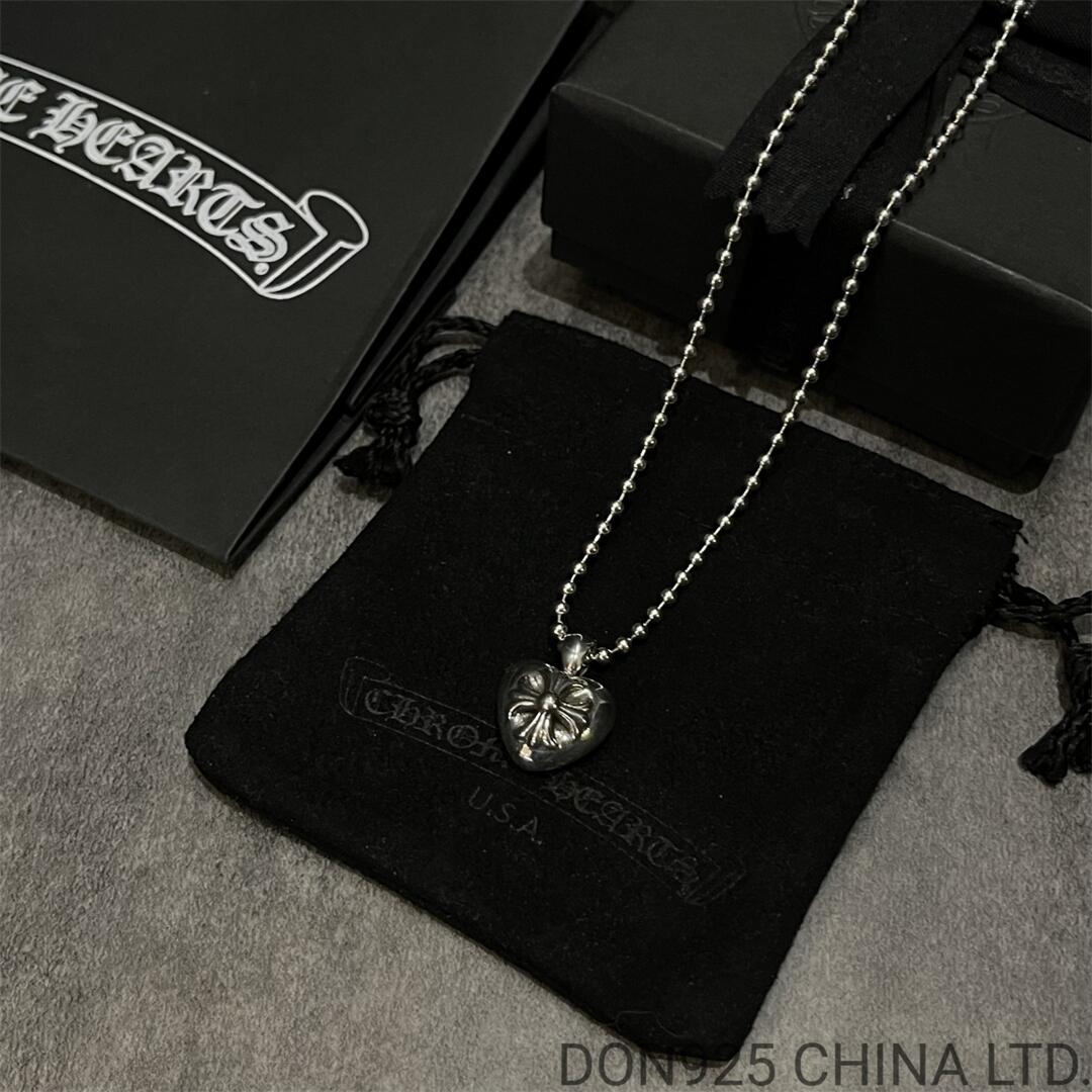 CHROME HEARTS Plus Heart Necklace (with Ball Chain)