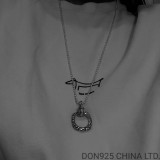 CHROME HEARTS SBT Band Necklace (with Ball Chain)