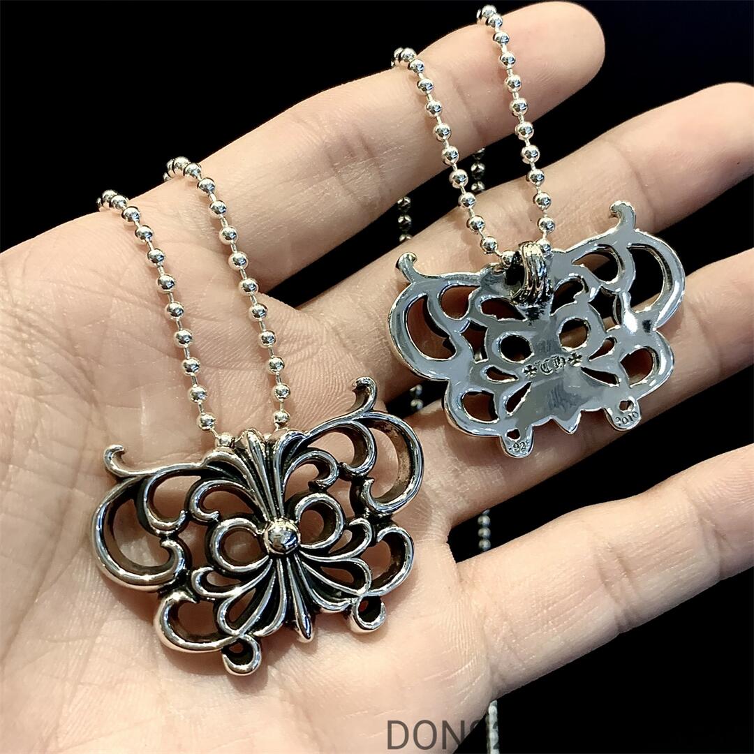 CHROME HEARTS Butterfly Necklace (with Ball Chain)