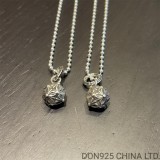 CHROME HEARTS Pyramid Plus Ball Necklace (with Ball Chain)