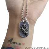 CHROME HEARTS NYC Cemetery Dog Tag Necklace (with Ball Chain)