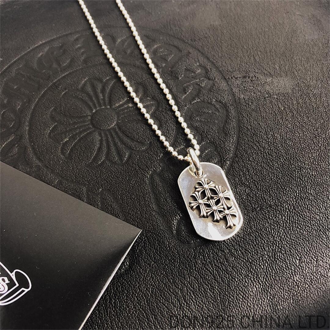 CHROME HEARTS NYC Cemetery Dog Tag Necklace (with Ball Chain)