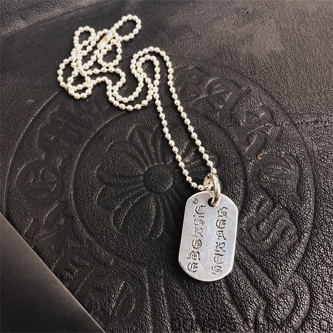 CHROME HEARTS NYC Cemetery Dog Tag Necklace (with Ball Chain)