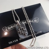 CHROME HEARTS NYC Cemetery Dog Tag Necklace (with Ball Chain)