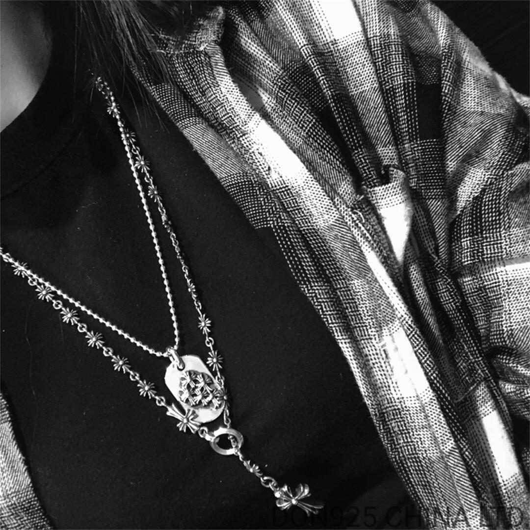 CHROME HEARTS NYC Cemetery Dog Tag Necklace (with Ball Chain)