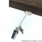 CHROME HEARTS BS Fleur & Babyfat Whistle Necklace (Mini Size with NE Chain)