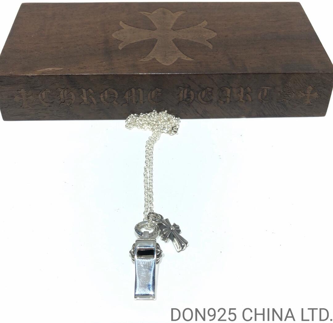 CHROME HEARTS BS Fleur & Babyfat Whistle Necklace (Mini Size with NE Chain)