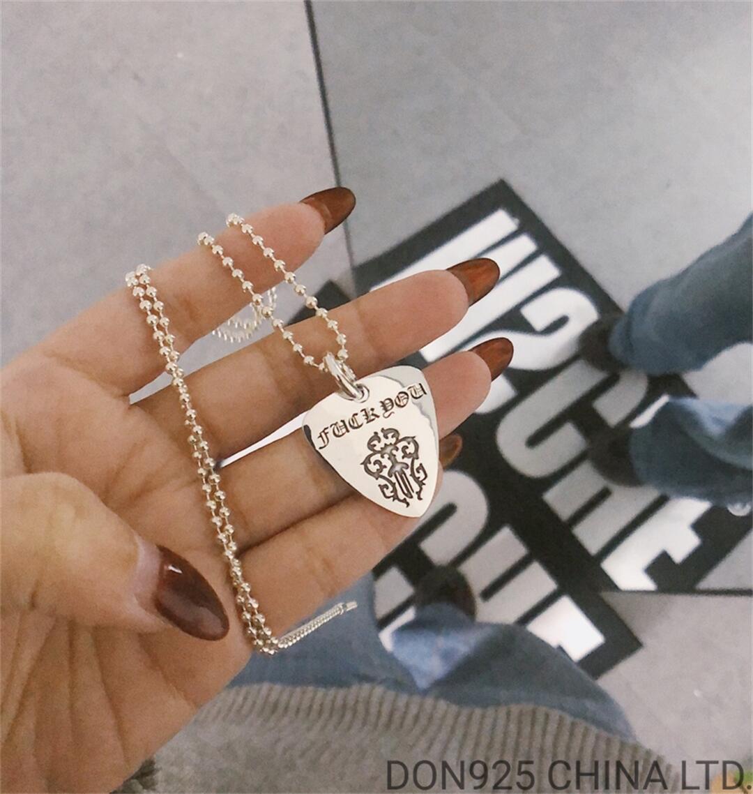 CHROME HEARTS Guitar Pick Necklace (with Ball Chain)