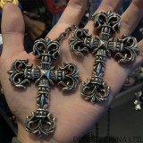 CHROME HEARTS Filigree Cross Necklace (Large Size with Paper Chain)