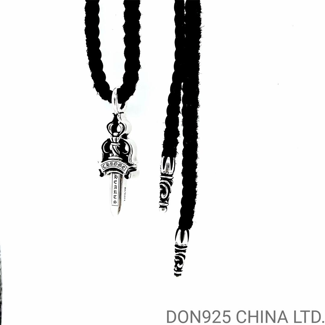 CHROME HEARTS Dagger Necklace (Large Size with Leather Rope)