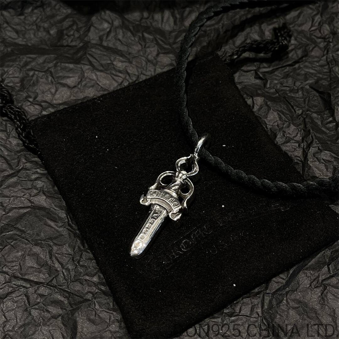 CHROME HEARTS Dagger Necklace (Large Size with Leather Rope)