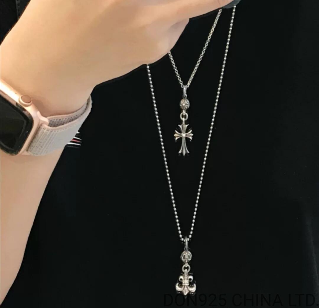 CHROME HEARTS BS Fleur Necklace (Small Size with Ball Chain)