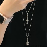 CHROME HEARTS BS Fleur Necklace (Small Size with Ball Chain)