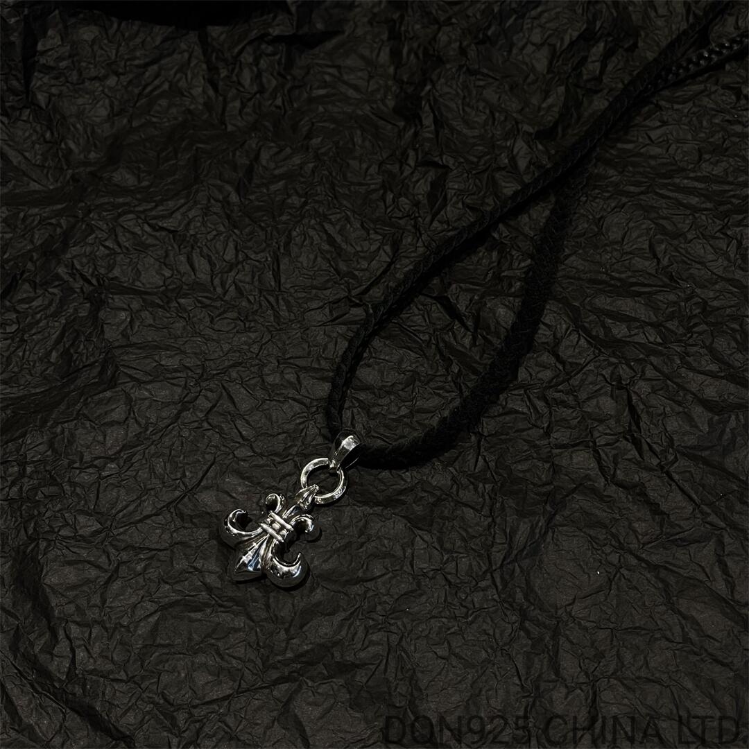 CHROME HEARTS BS Fleur Necklace (Medium Size with Leather Rope)