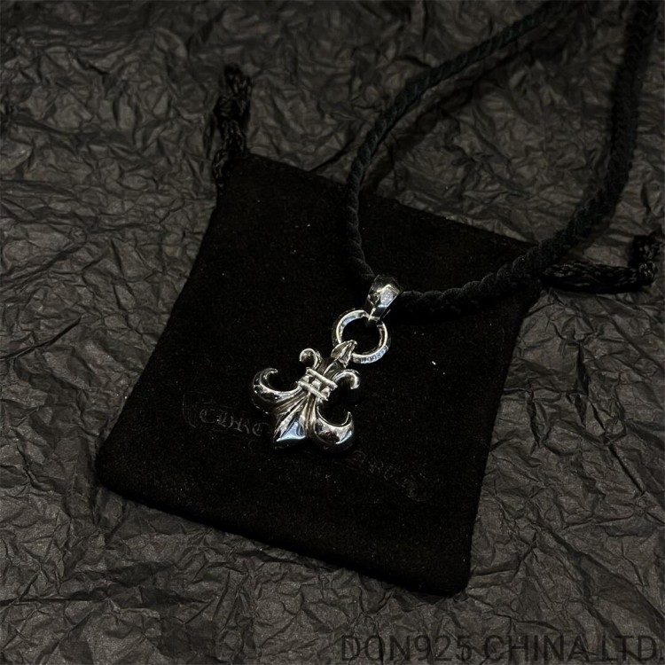CHROME HEARTS BS Fleur Necklace (Medium Size with Leather Rope)