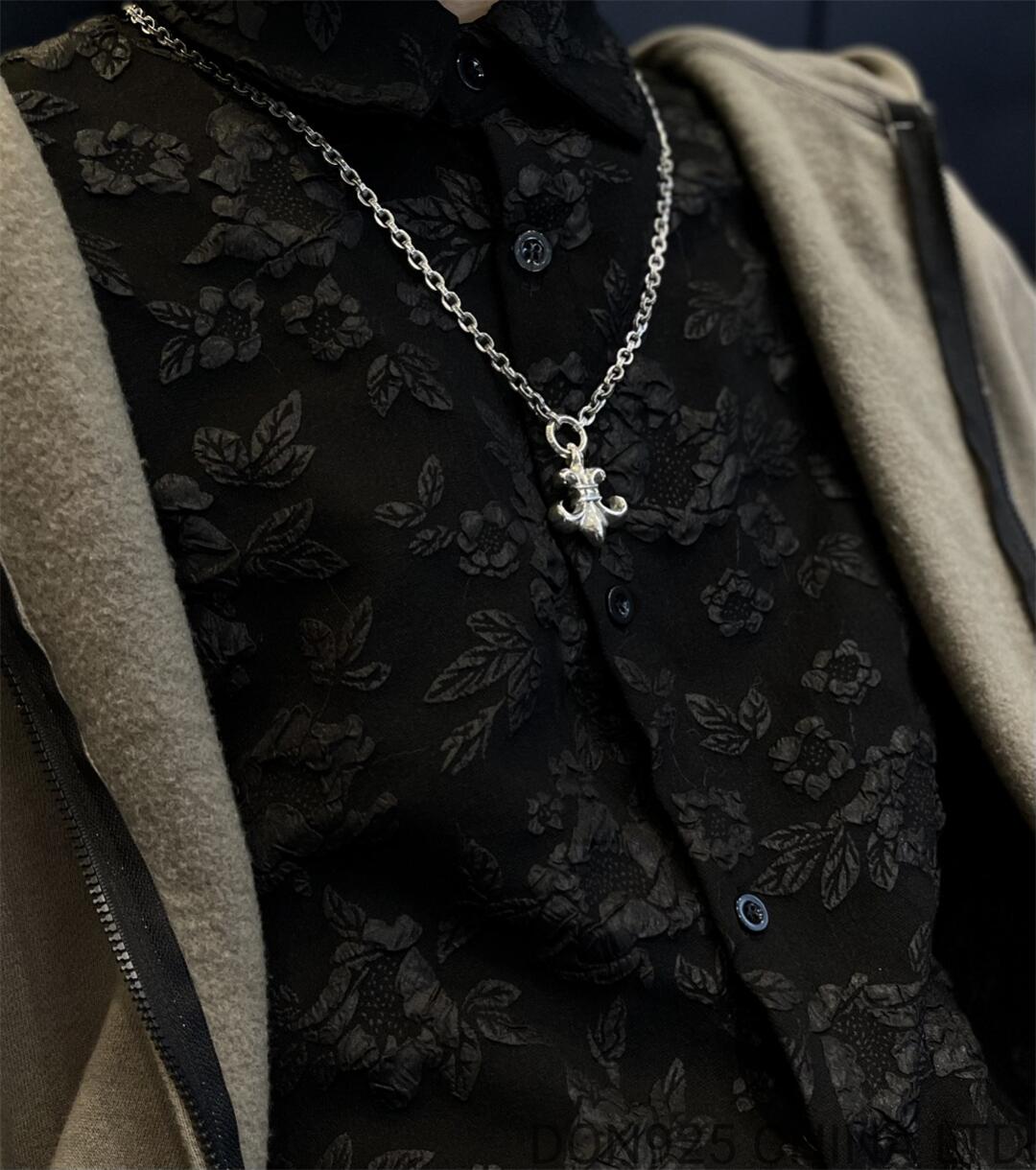 CHROME HEARTS BS Fleur Necklace (Medium Size with Paper Chain)