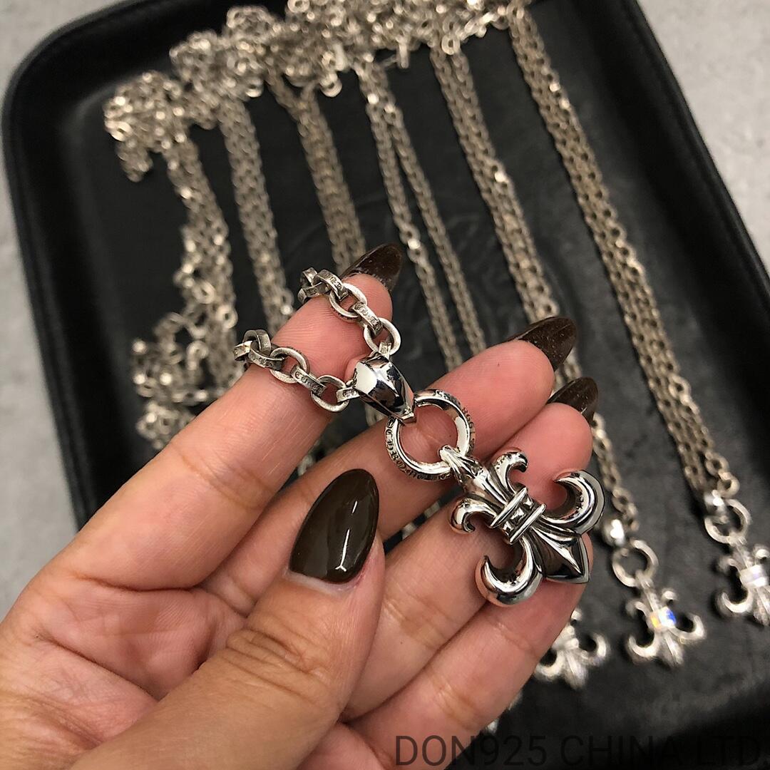 CHROME HEARTS BS Fleur Necklace (Medium Size with Paper Chain)