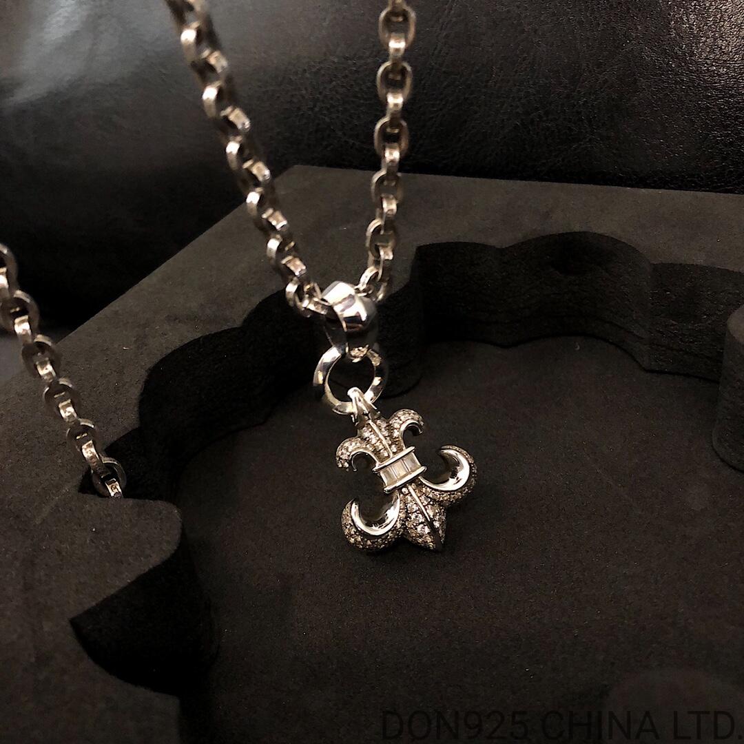 CHROME HEARTS BS Fleur Necklace (Medium Size with Paper Chain)