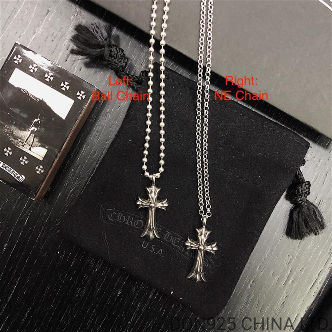 CHROME HEARTS Double Cross Necklace (Small Size)