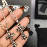 CHROME HEARTS Double Cross Necklace (Small Size)