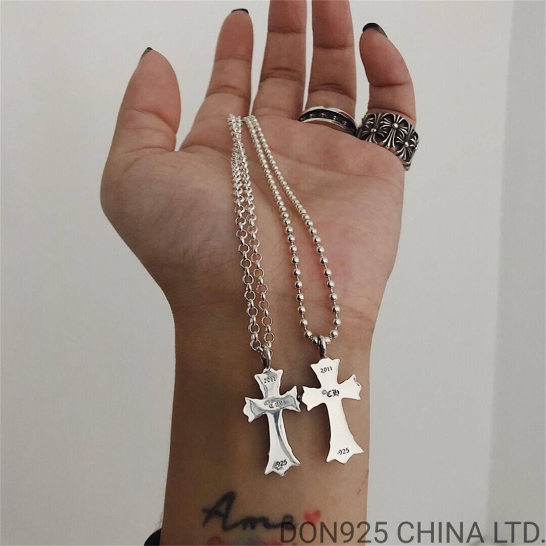 CHROME HEARTS Double Cross Necklace (Small Size)