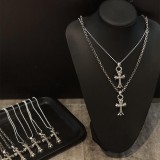 CHROME HEARTS Double Cross Necklace (Medium Size)