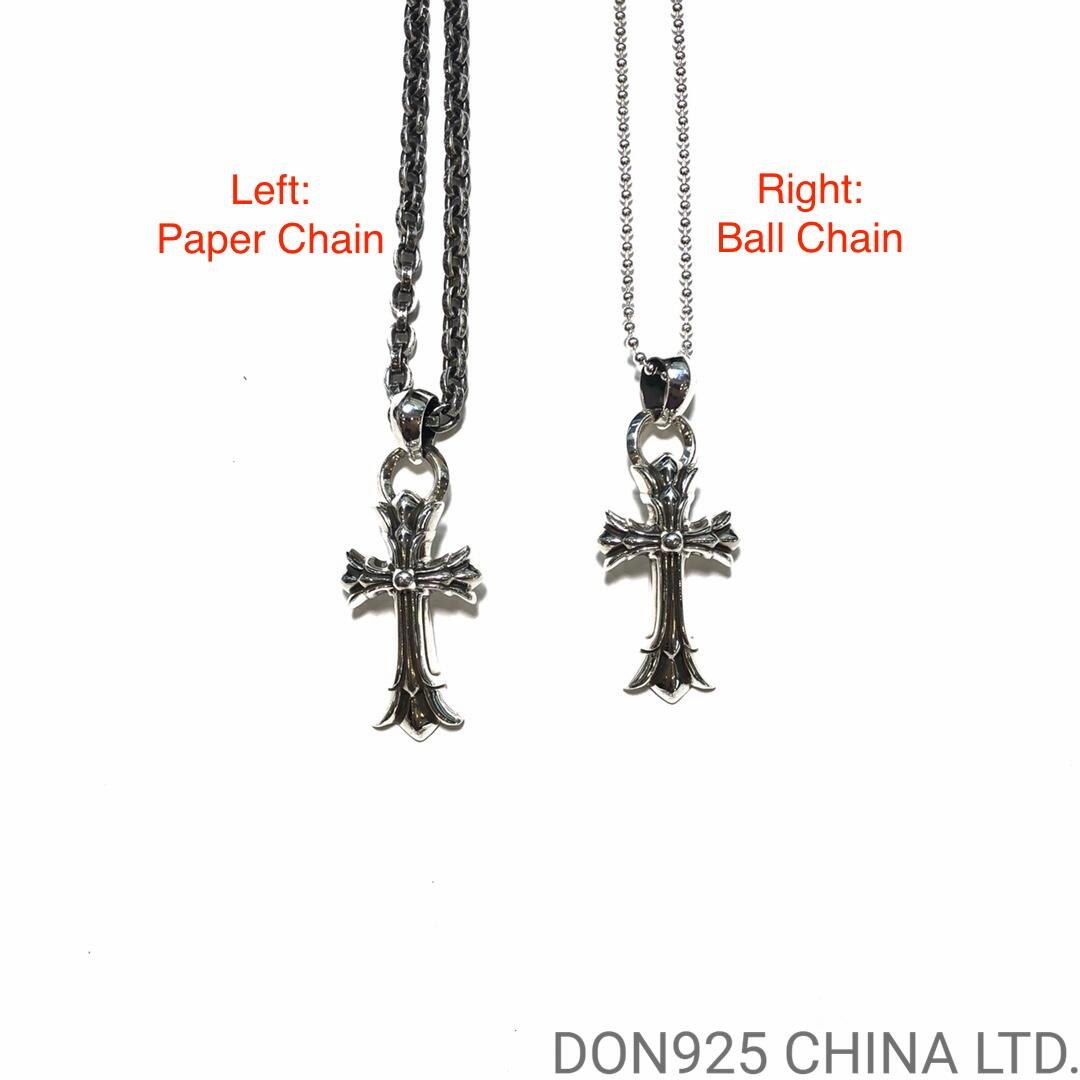 CHROME HEARTS Double Cross Necklace (Medium Size)